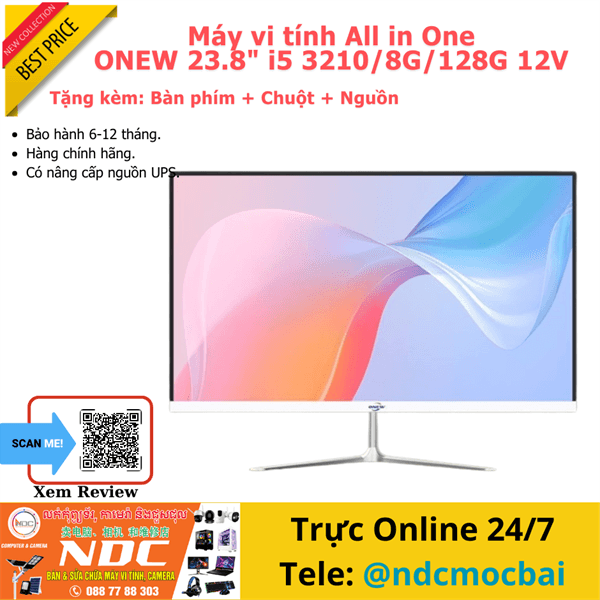 All in One ONEW 23.8 Inch Intel i5 3210/8G/128G 12V