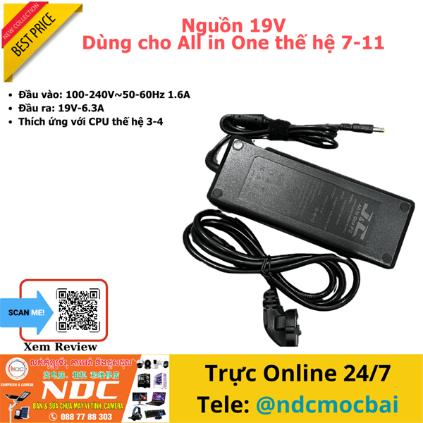 Bộ nguồn máy tính All in One 19v - 6.3v